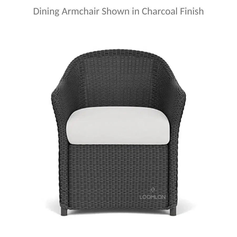 Weekend Retreat 7 PC Teak Table Set Wicker Chairs - LOOMLAN - Lloyd Flanders - Outdoor Dining Sets