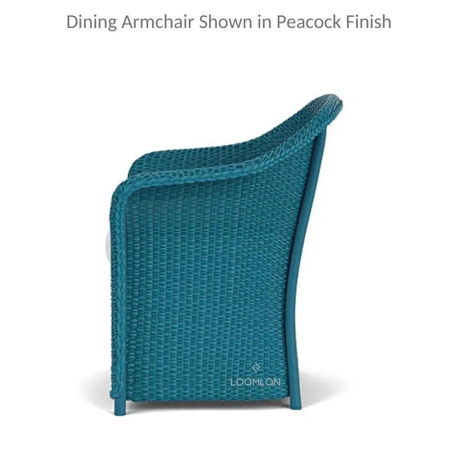 Weekend Retreat 7 PC Teak Table Set Wicker Chairs - LOOMLAN - Lloyd Flanders - Outdoor Dining Sets