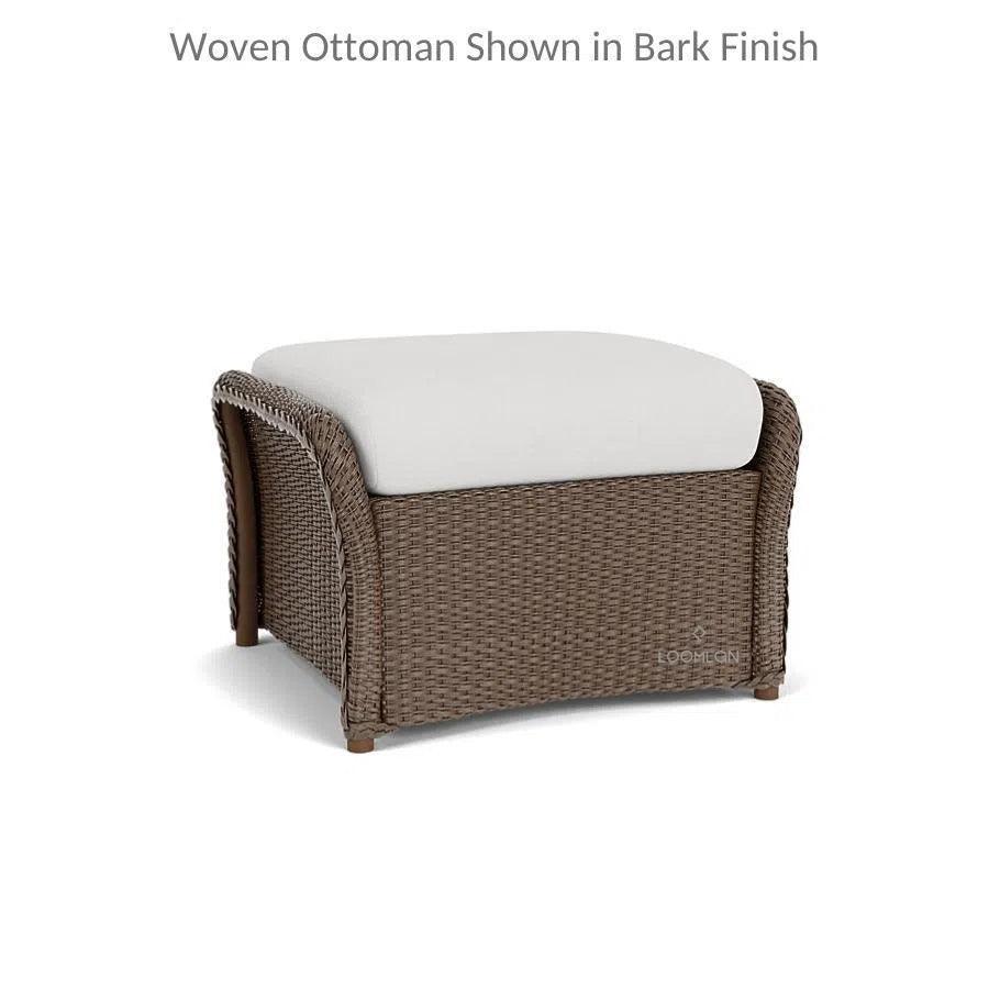Weekend Retreat Ottoman All Weather Wicker - LOOMLAN - Lloyd Flanders - Outdoor Ottomans