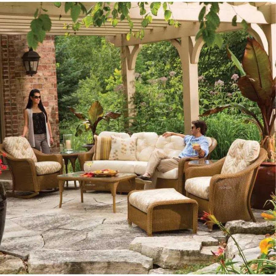 Lloyd Flanders Weekend Retreat Ottoman All Weather Wicker
