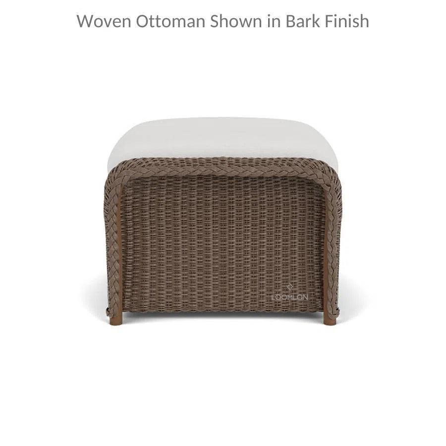 Weekend Retreat Ottoman All Weather Wicker - LOOMLAN - Lloyd Flanders - Outdoor Ottomans