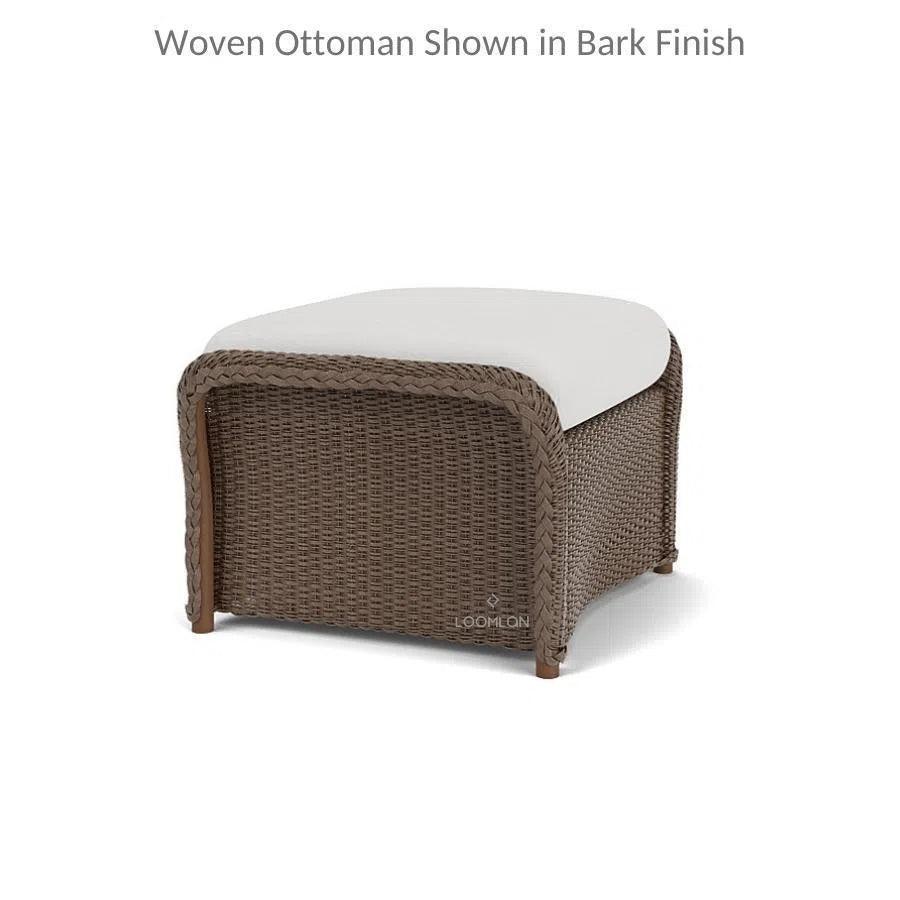 Weekend Retreat Ottoman All Weather Wicker - LOOMLAN - Lloyd Flanders - Outdoor Ottomans