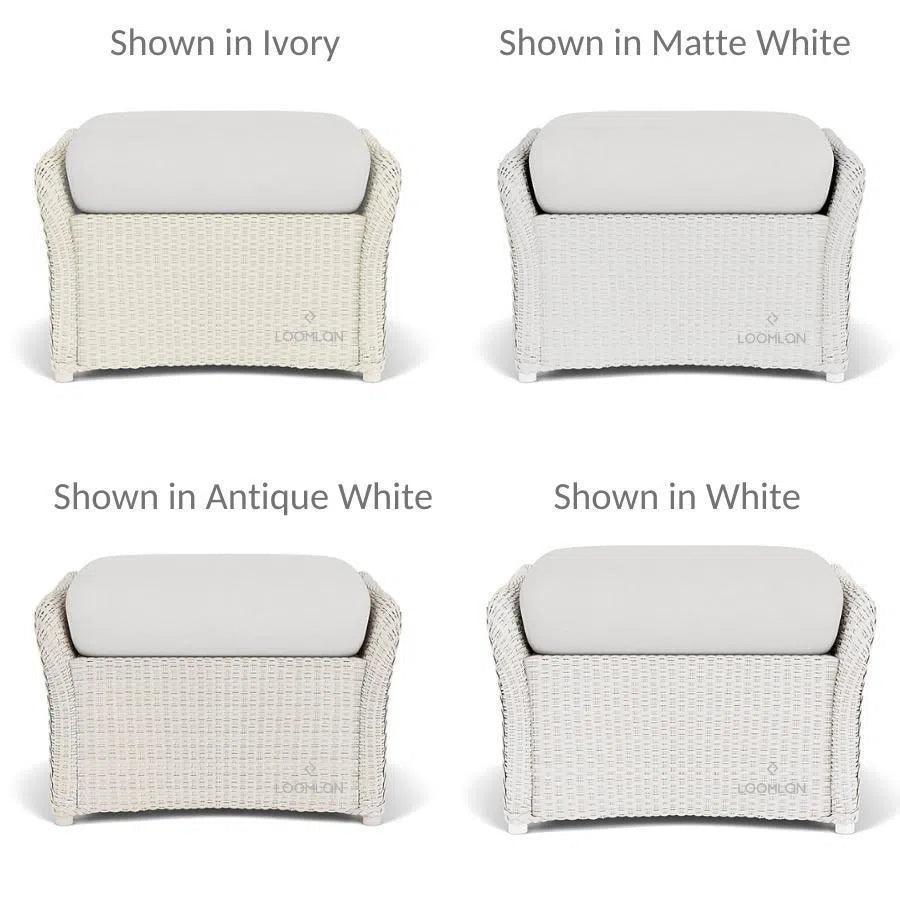 Lloyd Flanders Weekend Retreat Ottoman All Weather Wicker