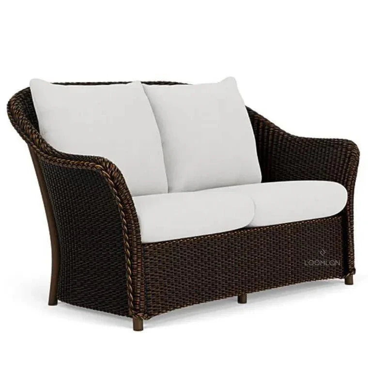 Weekend Retreat Outdoor Loveseat All Weather Wicker - LOOMLAN - Lloyd Flanders - Outdoor Sofas &amp; Loveseats