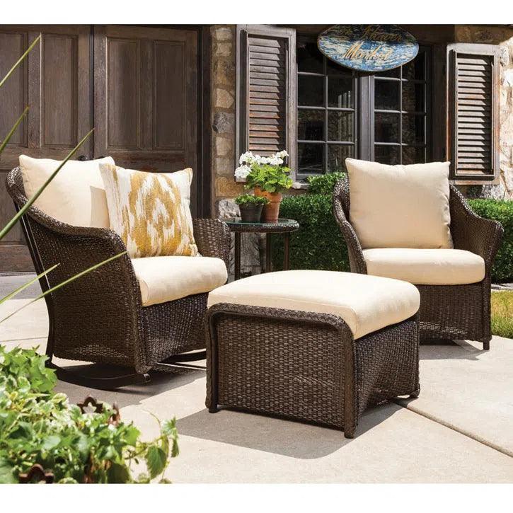 Weekend Retreat Rocker Lounge Chair Set Ottoman - LOOMLAN - Lloyd Flanders - Outdoor Lounge Sets