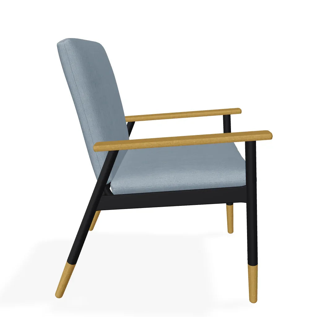 Welles Cushion Cafe Dining Chair Polymer Arm - LOOMLAN - Telescope - Outdoor Accent Chairs