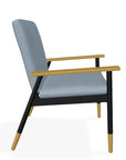 Welles Cushion Cafe Dining Chair Polymer Arm - LOOMLAN - Telescope - Outdoor Accent Chairs