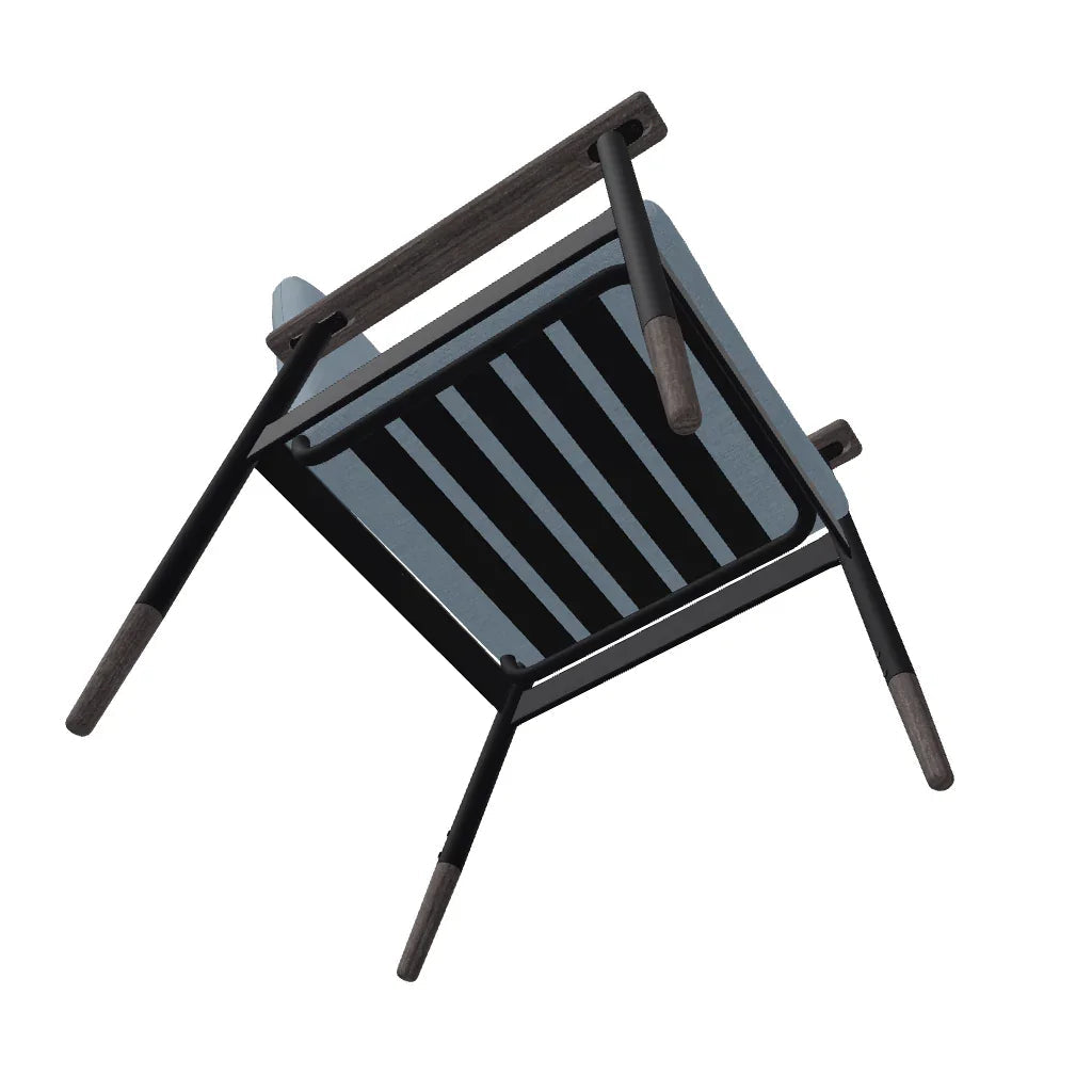 Welles Cushion Cafe Dining Chair Polymer Arm - LOOMLAN - Telescope - Outdoor Accent Chairs