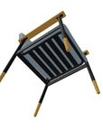 Welles Cushion Cafe Dining Chair Polymer Arm - LOOMLAN - Telescope - Outdoor Accent Chairs