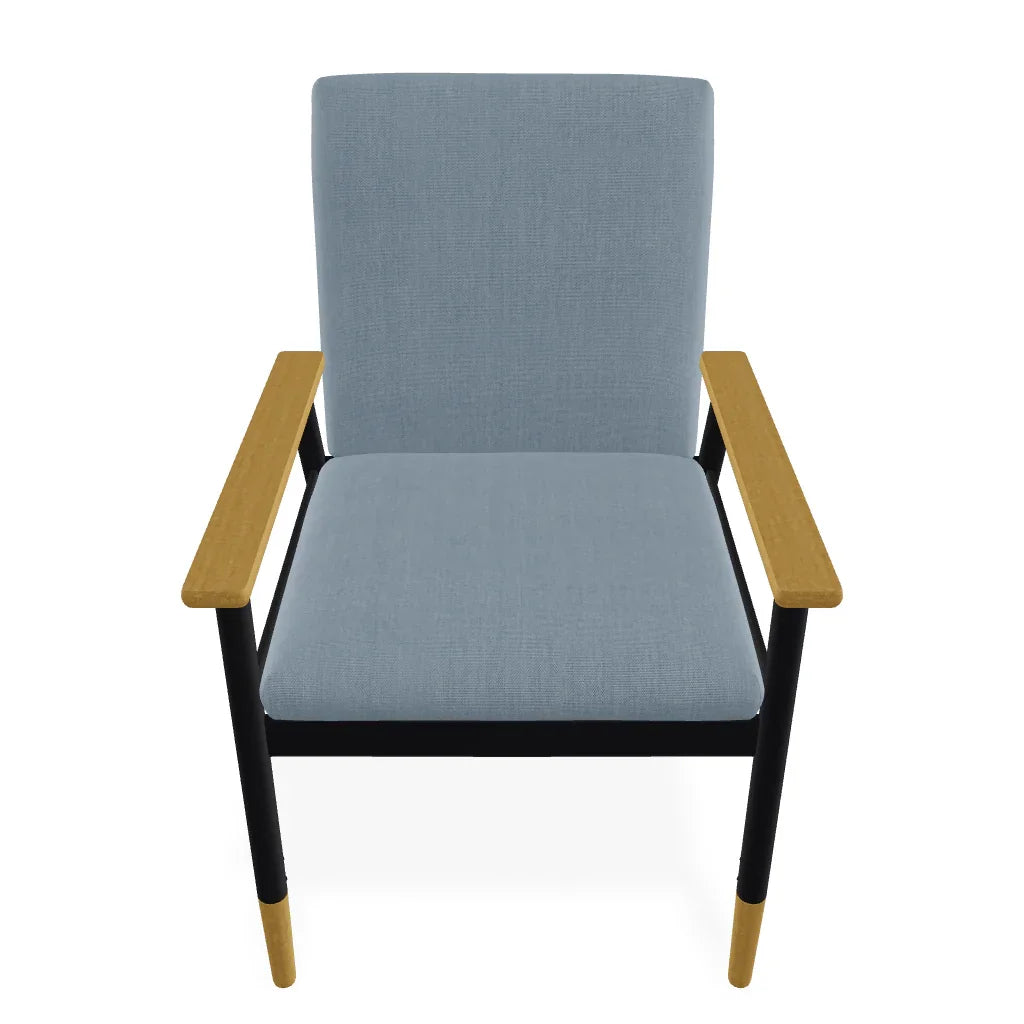 Welles Cushion Cafe Dining Chair Polymer Arm - LOOMLAN - Telescope - Outdoor Accent Chairs