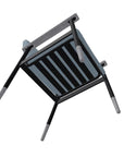 Welles Cushion Cafe Dining Chair Polymer Arm - LOOMLAN - Telescope - Outdoor Accent Chairs