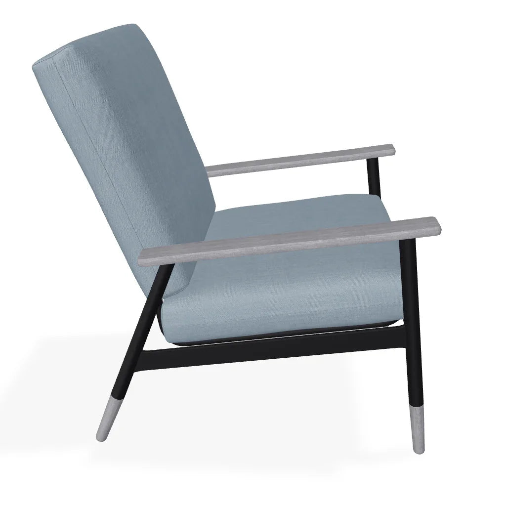 Welles Cushion Rustic Polymer Arm Chair - LOOMLAN - Telescope - Outdoor Accent Chairs