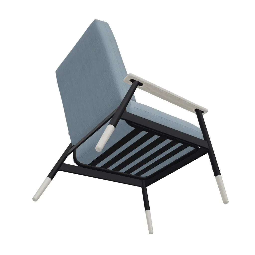 Welles Cushion Rustic Polymer Arm Chair - LOOMLAN - Telescope - Outdoor Accent Chairs