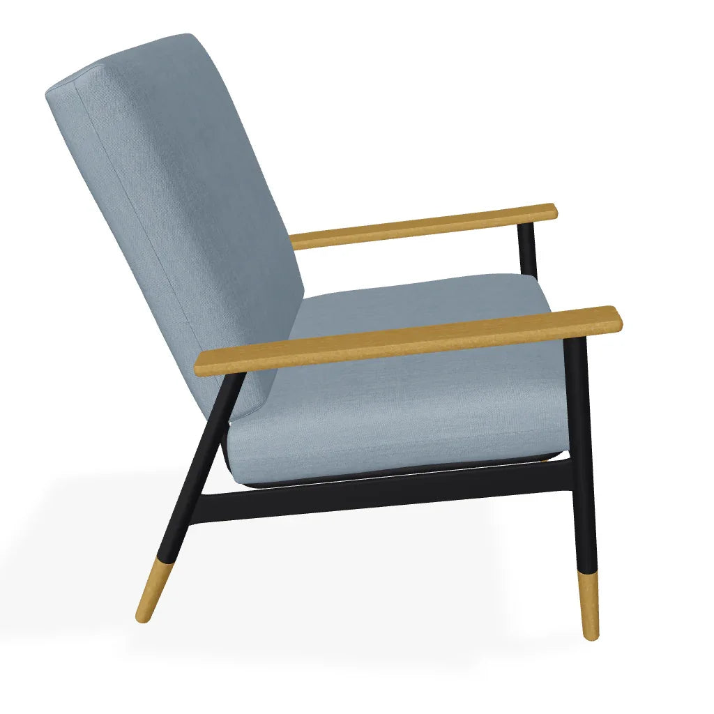 Welles Cushion Rustic Polymer Arm Chair - LOOMLAN - Telescope - Outdoor Accent Chairs