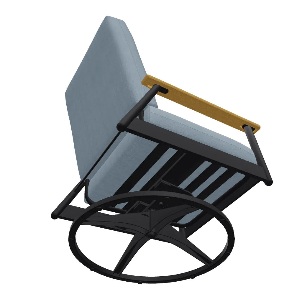 Welles Cushion Swivel Rocker Polymer Arm - LOOMLAN - Telescope - Outdoor Accent Chairs