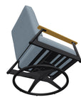 Welles Cushion Swivel Rocker Polymer Arm - LOOMLAN - Telescope - Outdoor Accent Chairs