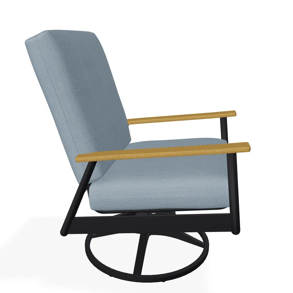 Welles Cushion Swivel Rocker Polymer Arm - LOOMLAN - Telescope - Outdoor Accent Chairs