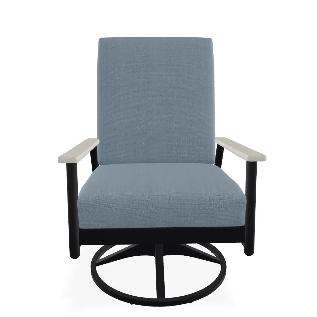 Welles Cushion Swivel Rocker Polymer Arm - LOOMLAN - Telescope - Outdoor Accent Chairs