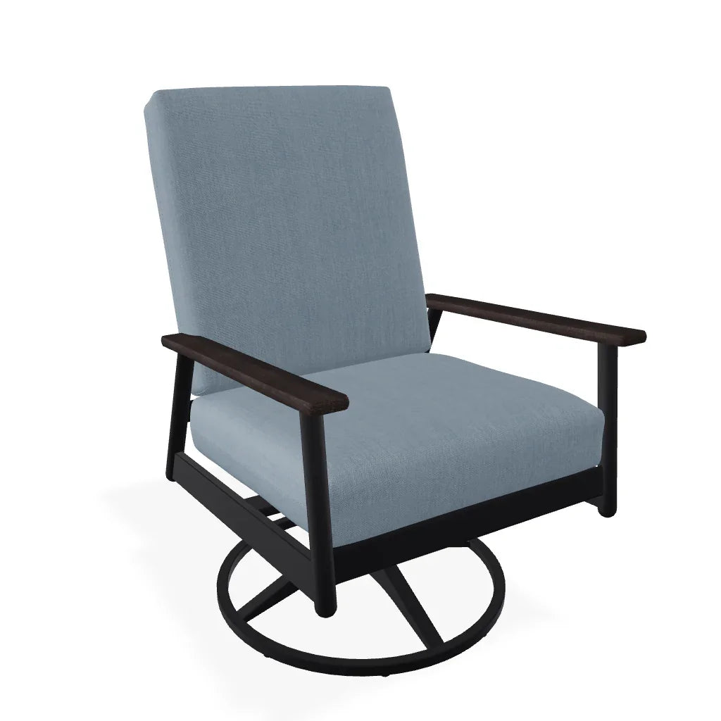 Welles Cushion Swivel Rocker Polymer Arm - LOOMLAN - Telescope - Outdoor Accent Chairs