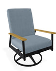 Welles Cushion Swivel Rocker Polymer Arm - LOOMLAN - Telescope - Outdoor Accent Chairs