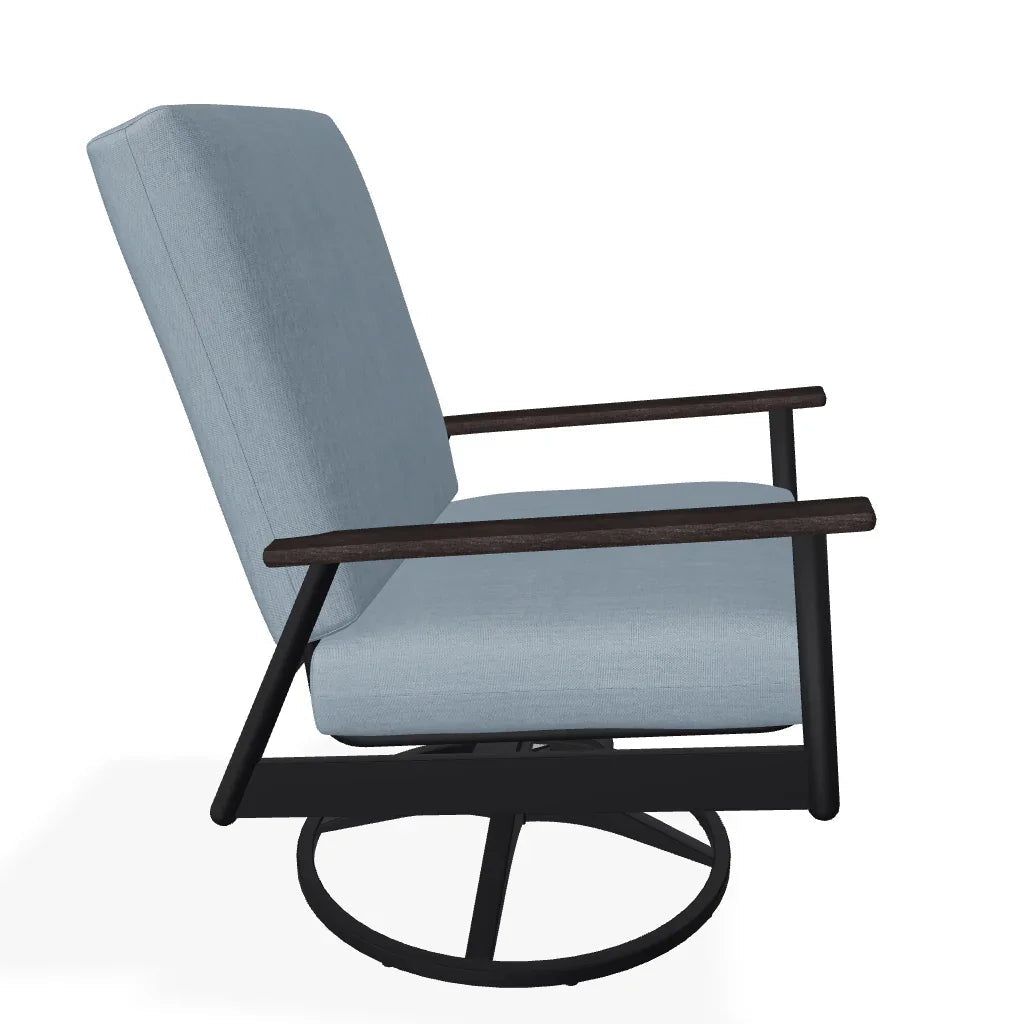 Welles Cushion Swivel Rocker Polymer Arm - LOOMLAN - Telescope - Outdoor Accent Chairs