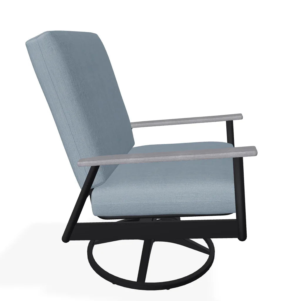 Welles Cushion Swivel Rocker Polymer Arm - LOOMLAN - Telescope - Outdoor Accent Chairs