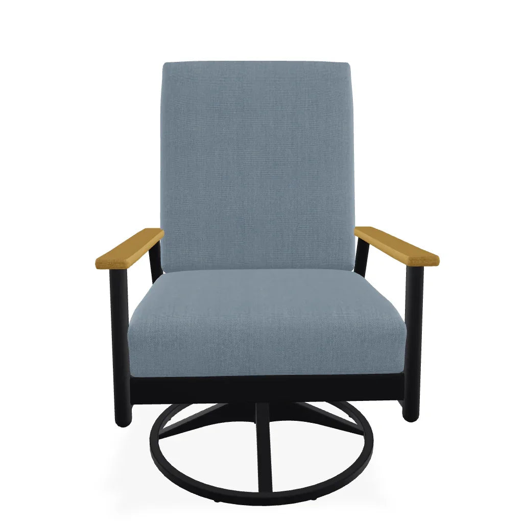 Welles Cushion Swivel Rocker Polymer Arm - LOOMLAN - Telescope - Outdoor Accent Chairs