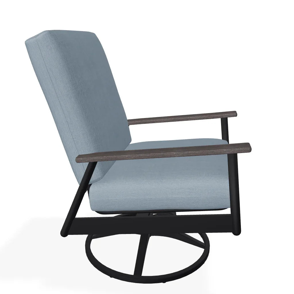 Welles Cushion Swivel Rocker Polymer Arm - LOOMLAN - Telescope - Outdoor Accent Chairs