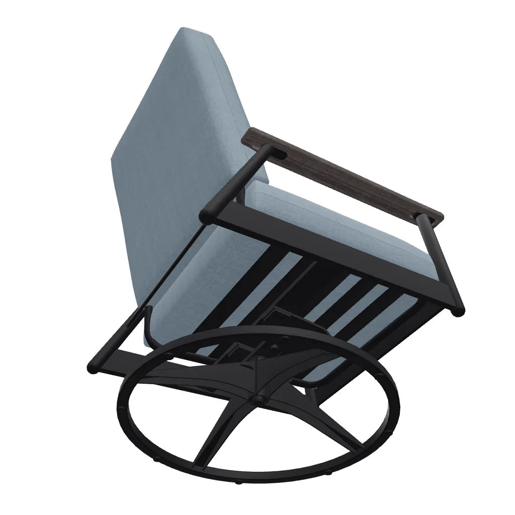 Welles Cushion Swivel Rocker Polymer Arm - LOOMLAN - Telescope - Outdoor Accent Chairs
