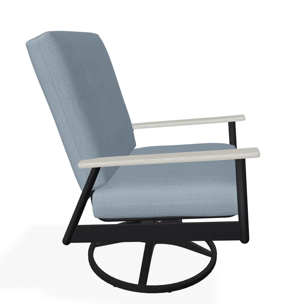 Welles Cushion Swivel Rocker Polymer Arm - LOOMLAN - Telescope - Outdoor Accent Chairs