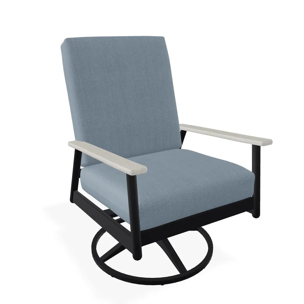 Welles Cushion Swivel Rocker Polymer Arm - LOOMLAN - Telescope - Outdoor Accent Chairs