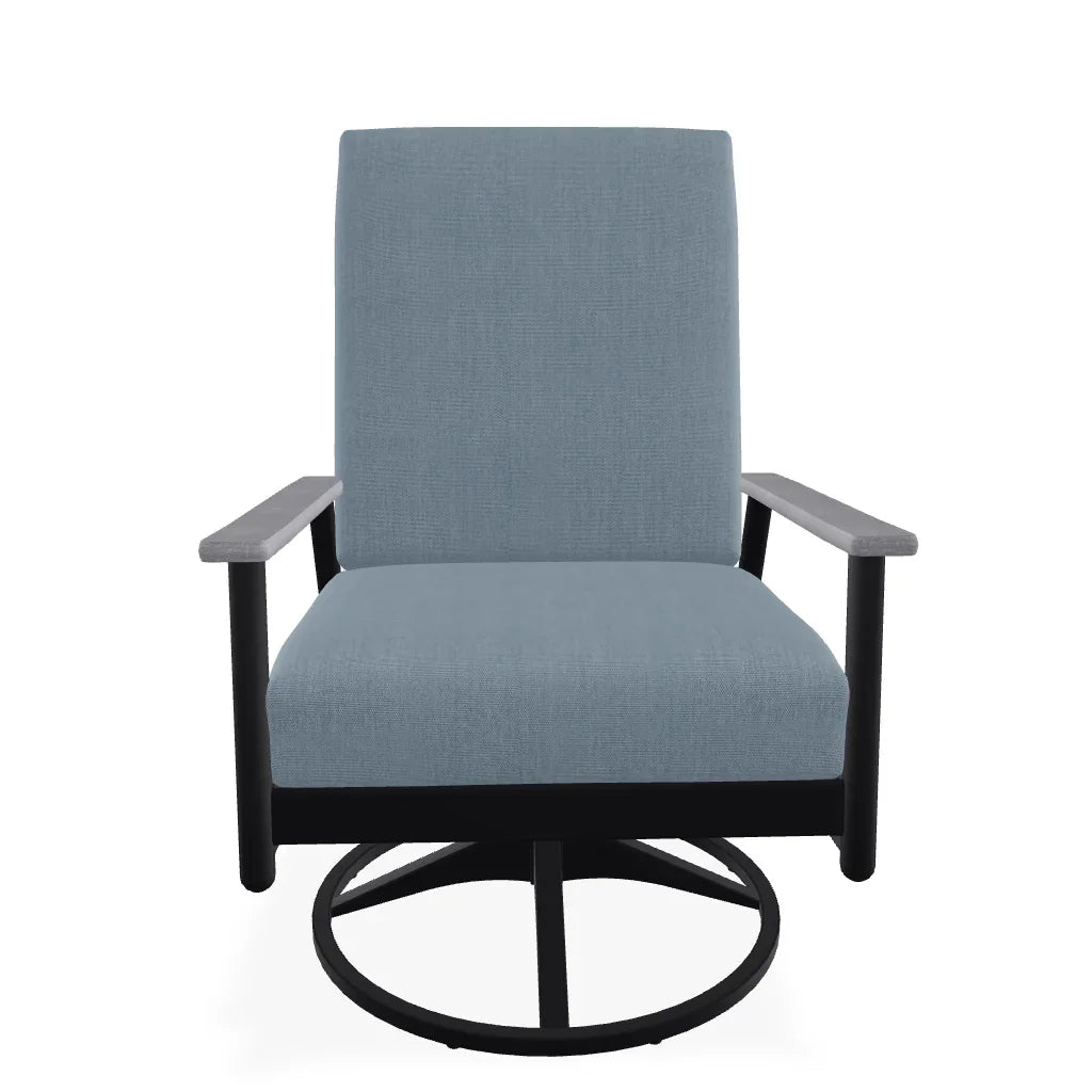 Welles Cushion Swivel Rocker Polymer Arm - LOOMLAN - Telescope - Outdoor Accent Chairs