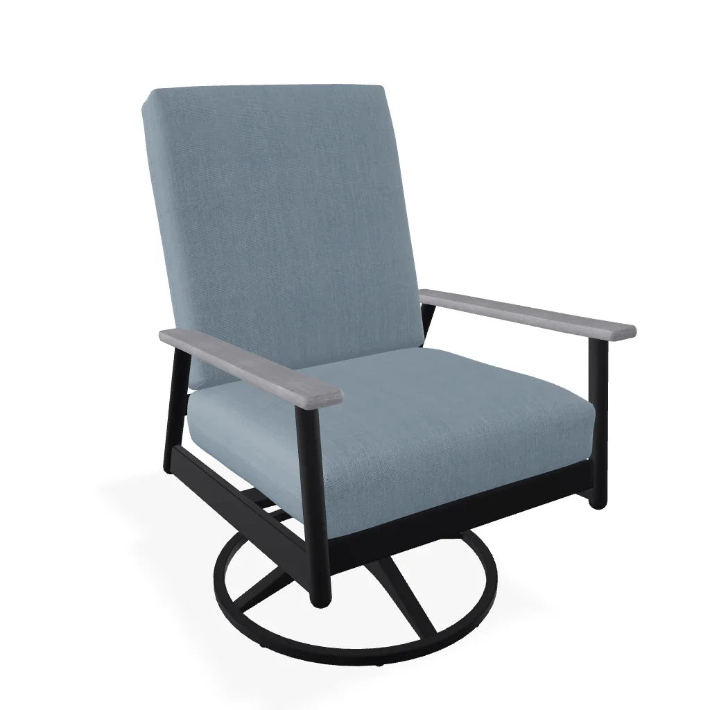Welles Cushion Swivel Rocker Polymer Arm - LOOMLAN - Telescope - Outdoor Accent Chairs