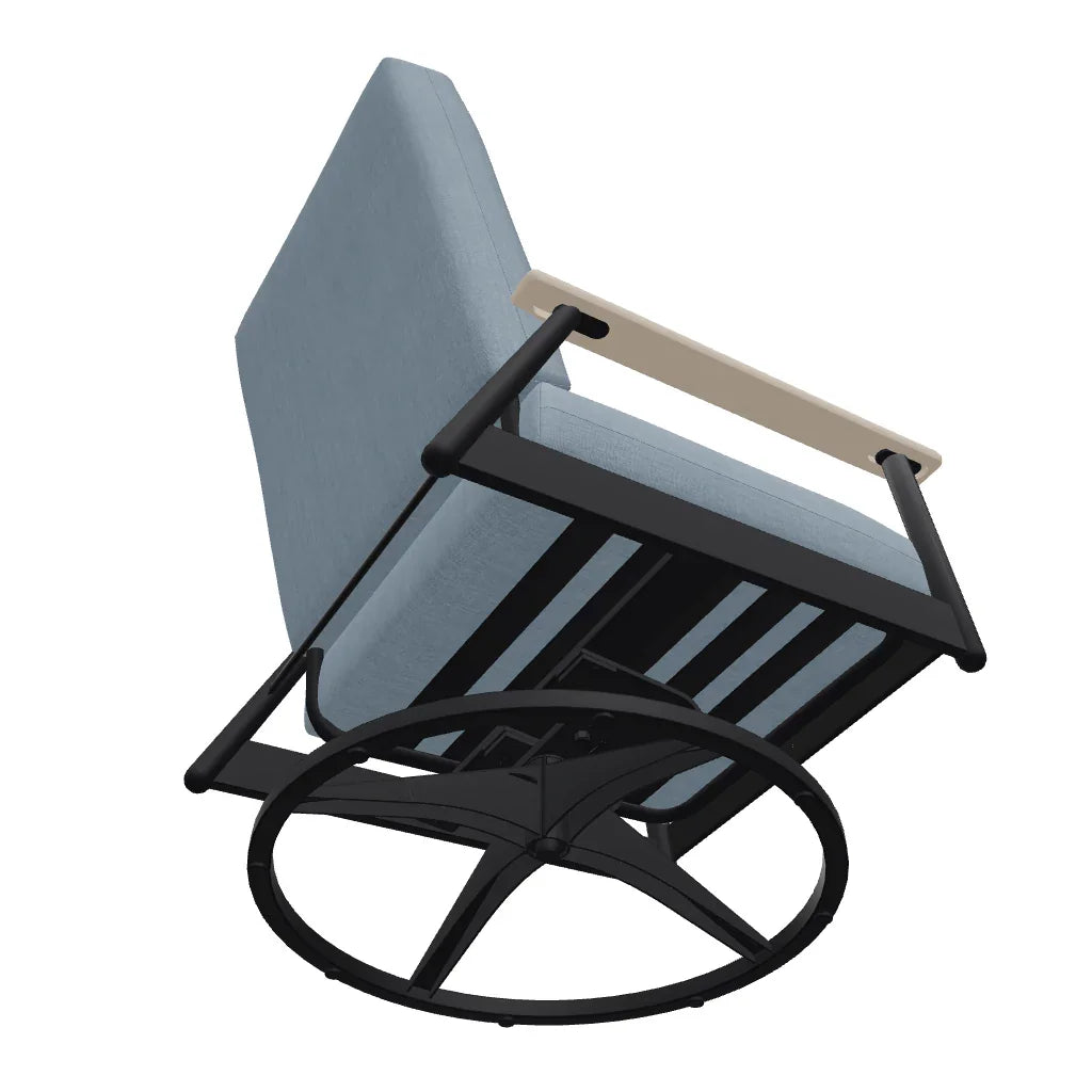 Welles Cushion Swivel Rocker With MGP Arms - LOOMLAN - Telescope - Outdoor Accent Chairs