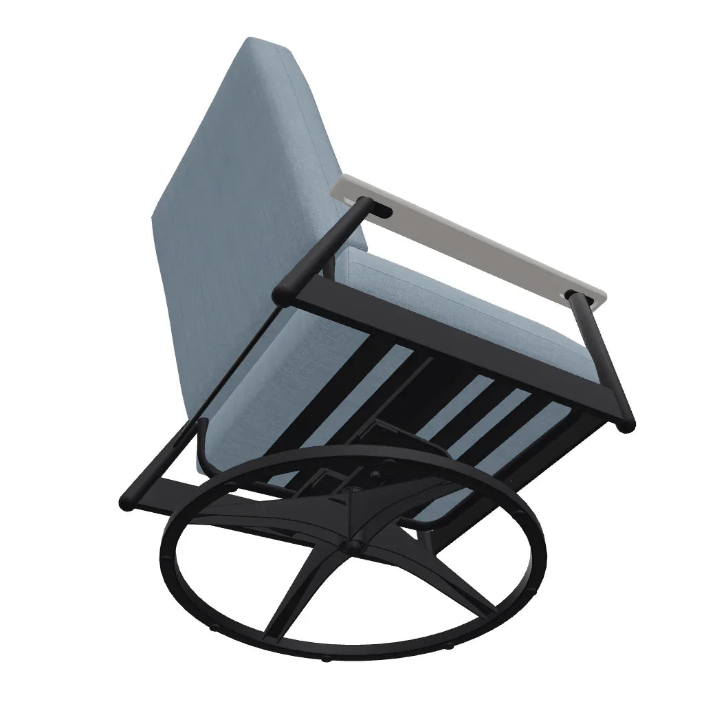 Welles Cushion Swivel Rocker With MGP Arms - LOOMLAN - Telescope - Outdoor Accent Chairs