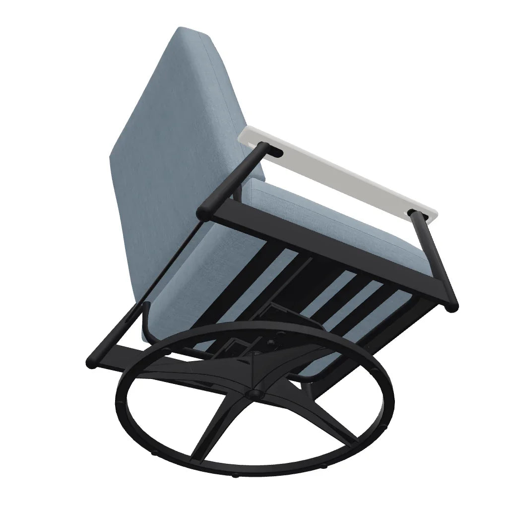 Welles Cushion Swivel Rocker With MGP Arms - LOOMLAN - Telescope - Outdoor Accent Chairs