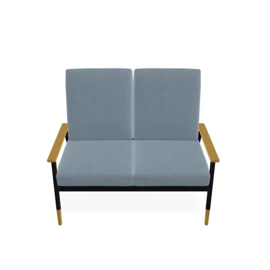 Welles Cushion Two - Seat Loveseat Polymer Arm - LOOMLAN - Telescope - Outdoor Sofas &amp; Loveseats