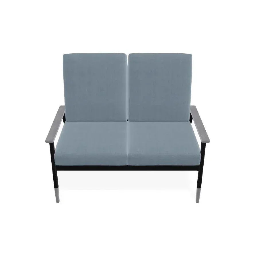 Welles Cushion Two - Seat Loveseat Polymer Arm - LOOMLAN - Telescope - Outdoor Sofas &amp; Loveseats