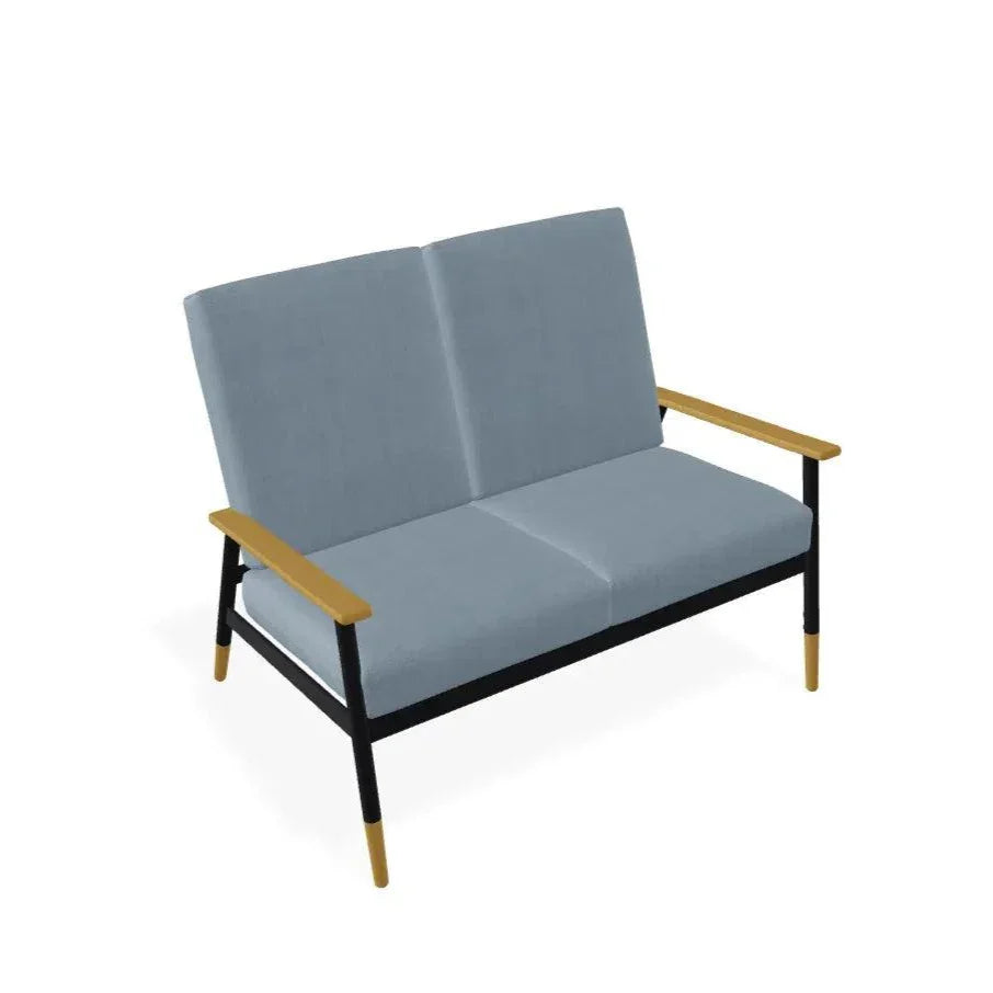 Welles Cushion Two - Seat Loveseat Polymer Arm - LOOMLAN - Telescope - Outdoor Sofas &amp; Loveseats