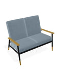 Welles Cushion Two - Seat Loveseat Polymer Arm - LOOMLAN - Telescope - Outdoor Sofas & Loveseats
