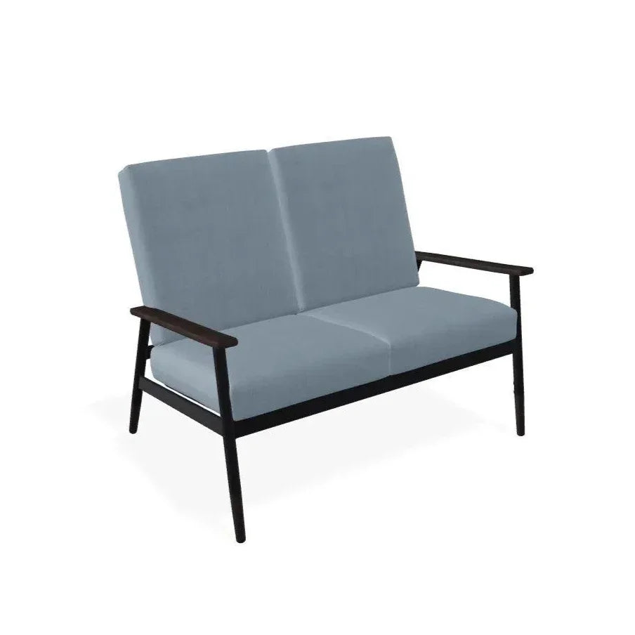Welles Cushion Two - Seat Loveseat Polymer Arm - LOOMLAN - Telescope - Outdoor Sofas &amp; Loveseats