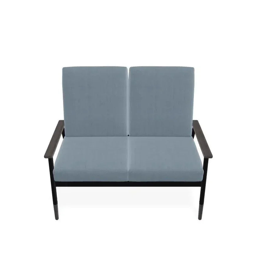 Welles Cushion Two - Seat Loveseat Polymer Arm - LOOMLAN - Telescope - Outdoor Sofas &amp; Loveseats