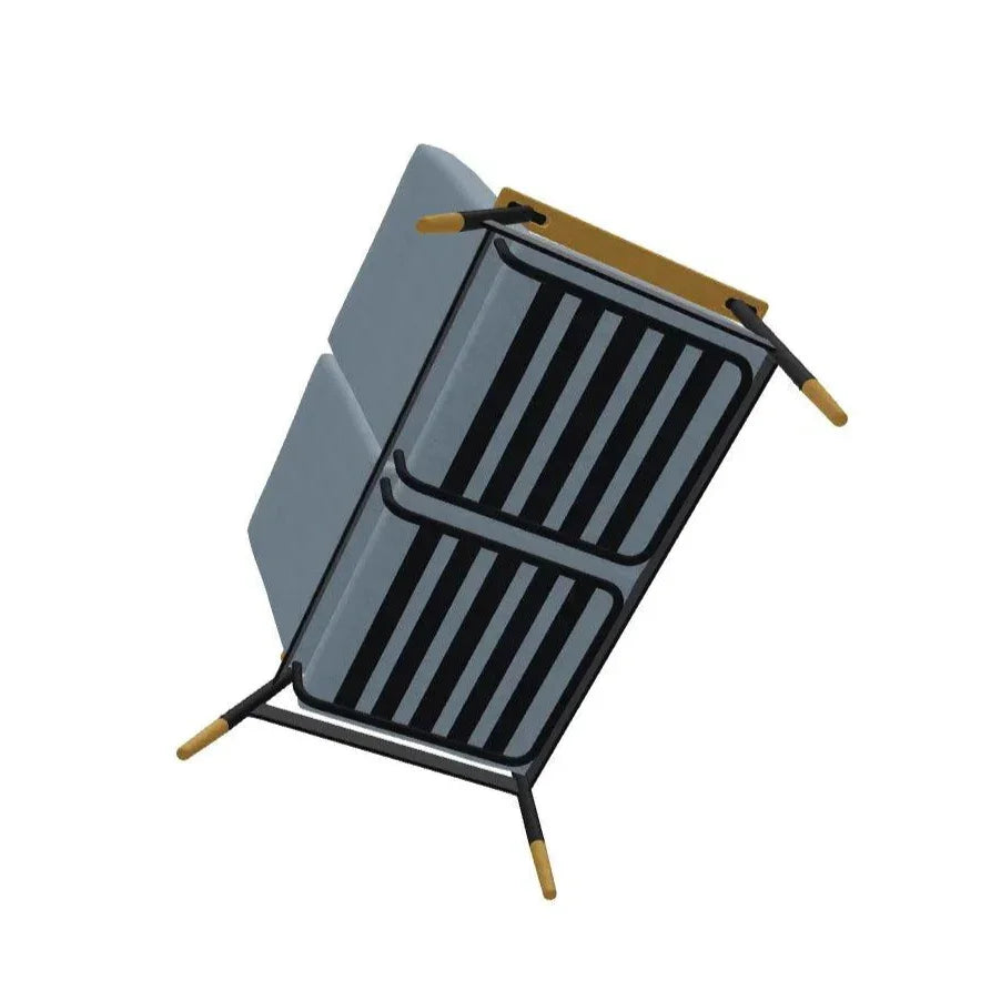 Welles Cushion Two - Seat Loveseat Polymer Arm - LOOMLAN - Telescope - Outdoor Sofas &amp; Loveseats