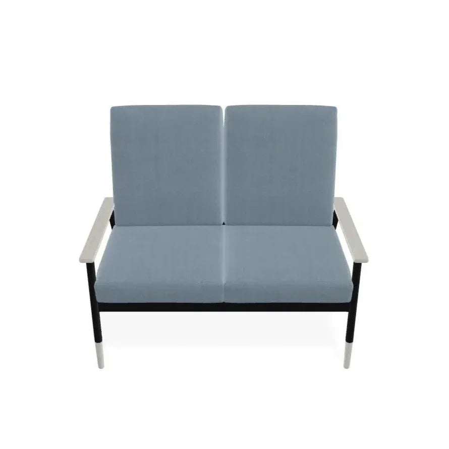 Welles Cushion Two - Seat Loveseat Polymer Arm - LOOMLAN - Telescope - Outdoor Sofas &amp; Loveseats