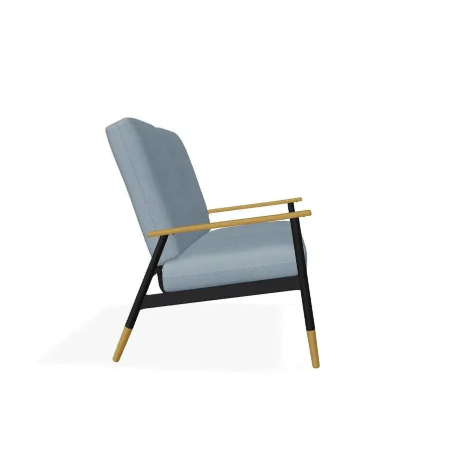 Welles Cushion Two - Seat Loveseat Polymer Arm - LOOMLAN - Telescope - Outdoor Sofas &amp; Loveseats