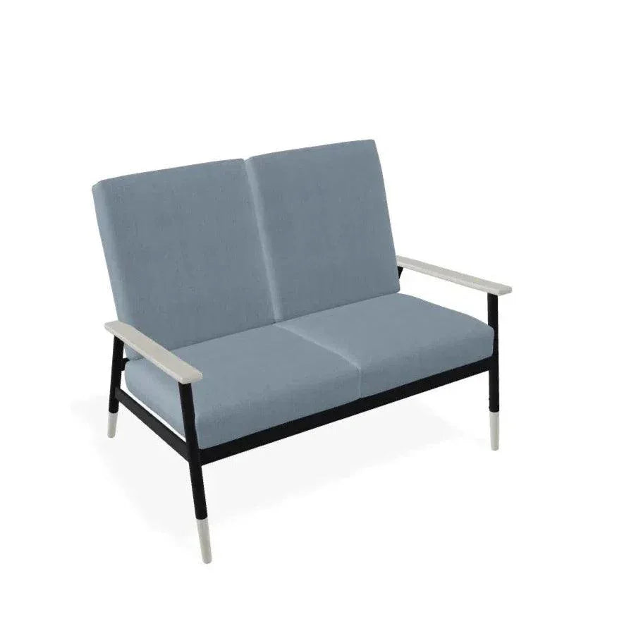 Welles Cushion Two - Seat Loveseat Polymer Arm - LOOMLAN - Telescope - Outdoor Sofas &amp; Loveseats