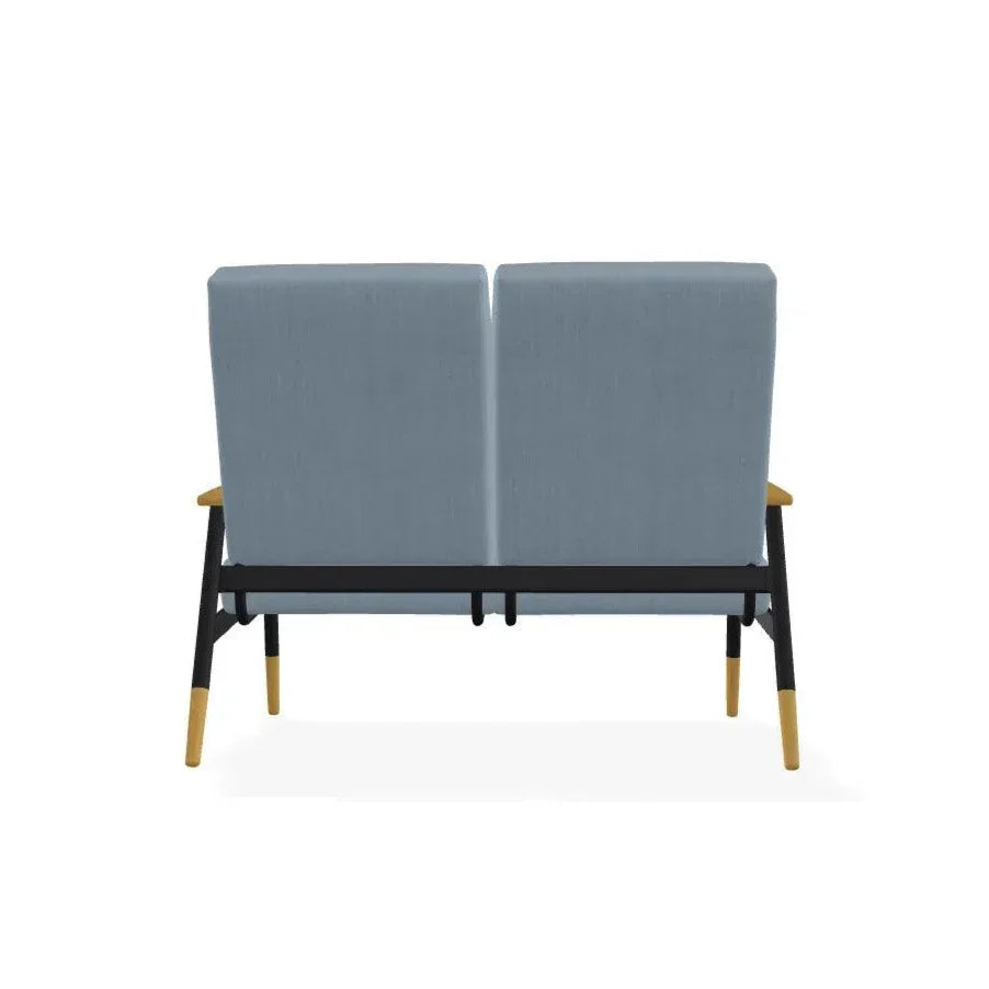 Welles Cushion Two - Seat Loveseat Polymer Arm - LOOMLAN - Telescope - Outdoor Sofas &amp; Loveseats