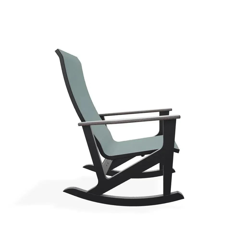 Wexler Sling Chat Supreme Rocker Polymer Arms - LOOMLAN - Telescope - Outdoor Accent Chairs