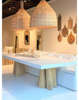 White Outdoor Dining Table for 10 or 12 people - LOOMLAN - Artesia - Outdoor Dining Tables