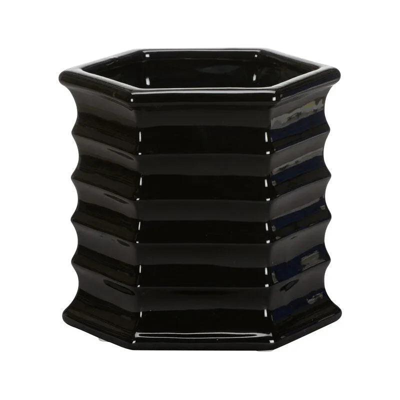 Willow Hexagonal Designed Ceramic Planter - LOOMLAN - Chelsea House - Planters
